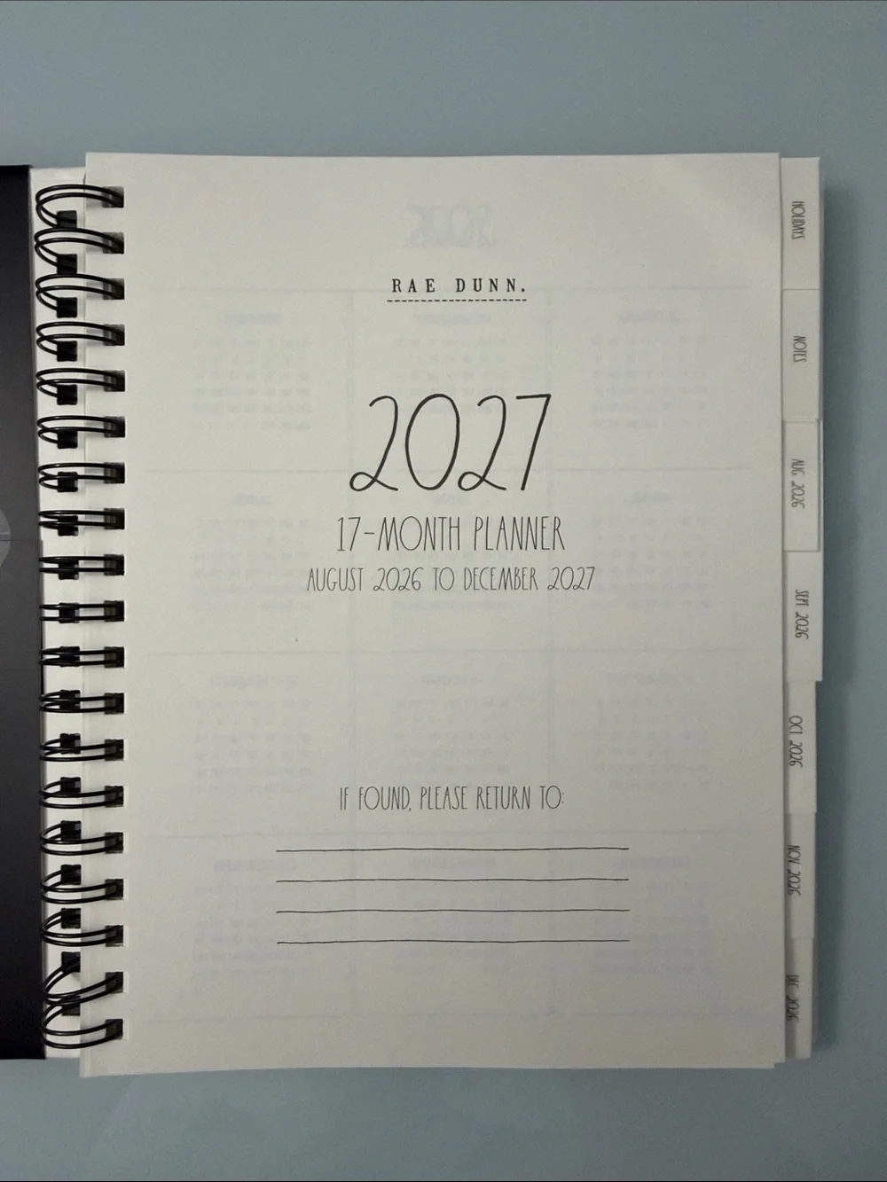 NWT Rae Dunn 18-Month Planner